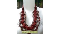 Brown Beads Necklaces by Wooden